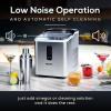 imageCocaCola Automatic Ice Maker Self Cleaning Countertop Size 26 Pounds in 24 Hours 9 Large or Small Ice Cubes in 7 Minutes LED Control Panel Scoop Included Perfect for Water BottlesStainless Steel