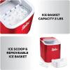 imageCocaCola Automatic Ice Maker Self Cleaning Countertop Size 26 Pounds in 24 Hours 9 Large or Small Ice Cubes in 7 Minutes LED Control Panel Scoop Included Perfect for Water BottlesRed