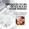 imageCocaCola Automatic Ice Maker Self Cleaning Countertop Size 26 Pounds in 24 Hours 9 Large or Small Ice Cubes in 7 Minutes LED Control Panel Scoop Included Perfect for Water BottlesStainless Steel