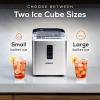 imageCocaCola Automatic Ice Maker Self Cleaning Countertop Size 26 Pounds in 24 Hours 9 Large or Small Ice Cubes in 7 Minutes LED Control Panel Scoop Included Perfect for Water BottlesStainless Steel