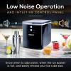 imageCocaCola Automatic Ice Maker Self Cleaning Countertop Size 26 Pounds in 24 Hours 9 Large or Small Ice Cubes in 7 Minutes LED Control Panel Scoop Included Perfect for Water BottlesBlack