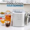 imageCocaCola Automatic Ice Maker Self Cleaning Countertop Size 26 Pounds in 24 Hours 9 Large or Small Ice Cubes in 7 Minutes LED Control Panel Scoop Included Perfect for Water BottlesStainless Steel