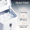 imageCocaCola Automatic Ice Maker Self Cleaning Countertop Size 26 Pounds in 24 Hours 9 Large or Small Ice Cubes in 7 Minutes LED Control Panel Scoop Included Perfect for Water BottlesWhite