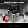 imageCocaCola Automatic Ice Maker Self Cleaning Countertop Size 26 Pounds in 24 Hours 9 Large or Small Ice Cubes in 7 Minutes LED Control Panel Scoop Included Perfect for Water BottlesStainless Steel