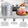 imageCocaCola Automatic Ice Maker Self Cleaning Countertop Size 26 Pounds in 24 Hours 9 Large or Small Ice Cubes in 7 Minutes LED Control Panel Scoop Included Perfect for Water BottlesStainless Steel