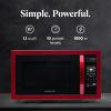 imageFarberware Countertop Microwave 1000 Watts 11 cu ft  Microwave Oven With LED Lighting and Child Lock  Perfect for Apartments and Dorms  Easy Clean Metallic RedMetallic Red