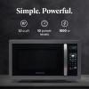 imageFarberware Countertop Microwave 1000 Watts 11 cu ft  Microwave Oven With LED Lighting and Child Lock  Perfect for Apartments and Dorms  Easy Clean Metallic RedBlack Stainless