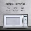 imageFarberware Countertop Microwave 1000 Watts 11 cu ft  Microwave Oven With LED Lighting and Child Lock  Perfect for Apartments and Dorms  Easy Clean Metallic RedWhitePlatinum