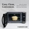 imageFarberware Countertop Microwave 1000 Watts 11 cu ft  Microwave Oven With LED Lighting and Child Lock  Perfect for Apartments and Dorms  Easy Clean Metallic RedBlack Stainless