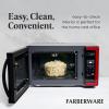 imageFarberware Countertop Microwave 1000 Watts 11 cu ft  Microwave Oven With LED Lighting and Child Lock  Perfect for Apartments and Dorms  Easy Clean Metallic RedMetallic Red