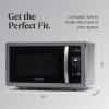 imageFarberware Countertop Microwave 1000 Watts 11 cu ft  Microwave Oven With LED Lighting and Child Lock  Perfect for Apartments and Dorms  Easy Clean Metallic RedBlack Stainless