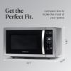 imageFarberware Countertop Microwave 1000 Watts 11 cu ft  Microwave Oven With LED Lighting and Child Lock  Perfect for Apartments and Dorms  Easy Clean Metallic RedStainless