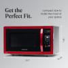 imageFarberware Countertop Microwave 1000 Watts 11 cu ft  Microwave Oven With LED Lighting and Child Lock  Perfect for Apartments and Dorms  Easy Clean Metallic RedMetallic Red