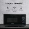 imageFarberware Countertop Microwave 700 Watts 07 Cu Ft  Microwave Oven With LED Lighting and Child Lock  Perfect for Apartments and Dorms  Easy Clean Grey Interior Retro BlackBlack