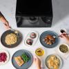 imageFarberware Countertop Microwave 700 Watts 07 Cu Ft  Microwave Oven With LED Lighting and Child Lock  Perfect for Apartments and Dorms  Easy Clean Grey Interior Retro BlackBlack