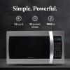 imageFarberware Countertop Microwave 700 Watts 07 Cu Ft  Microwave Oven With LED Lighting and Child Lock  Perfect for Apartments and Dorms  Easy Clean Grey Interior Retro BlackStainless Steel