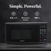 imageFarberware Countertop Microwave 700 Watts 07 Cu Ft  Microwave Oven With LED Lighting and Child Lock  Perfect for Apartments and Dorms  Easy Clean Grey Interior Retro BlackBlack