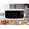 imageFarberware Countertop Microwave 700 Watts 07 Cu Ft  Microwave Oven With LED Lighting and Child Lock  Perfect for Apartments and Dorms  Easy Clean Grey Interior Retro BlackWhite