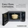 imageFarberware Countertop Microwave 700 Watts 07 Cu Ft  Microwave Oven With LED Lighting and Child Lock  Perfect for Apartments and Dorms  Easy Clean Grey Interior Retro BlackBlack