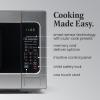 imageFarberware Countertop Microwave 700 Watts 07 Cu Ft  Microwave Oven With LED Lighting and Child Lock  Perfect for Apartments and Dorms  Easy Clean Grey Interior Retro BlackStainless Steel