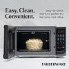 imageFarberware Countertop Microwave 700 Watts 07 Cu Ft  Microwave Oven With LED Lighting and Child Lock  Perfect for Apartments and Dorms  Easy Clean Grey Interior Retro BlackBlack