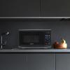 imageFarberware Countertop Microwave 700 Watts 07 Cu Ft  Microwave Oven With LED Lighting and Child Lock  Perfect for Apartments and Dorms  Easy Clean Grey Interior Retro BlackBlack