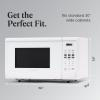 imageFarberware Countertop Microwave 700 Watts 07 Cu Ft  Microwave Oven With LED Lighting and Child Lock  Perfect for Apartments and Dorms  Easy Clean Grey Interior Retro BlackWhite