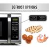 imageFarberware Countertop Microwave 700 Watts 07 Cu Ft  Microwave Oven With LED Lighting and Child Lock  Perfect for Apartments and Dorms  Easy Clean Grey Interior Retro BlackStainless Steel
