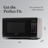 imageFarberware Countertop Microwave 700 Watts 07 Cu Ft  Microwave Oven With LED Lighting and Child Lock  Perfect for Apartments and Dorms  Easy Clean Grey Interior Retro BlackBlack