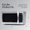 imageFarberware Countertop Microwave 700 Watts 07 Cu Ft  Microwave Oven With LED Lighting and Child Lock  Perfect for Apartments and Dorms  Easy Clean Grey Interior Retro BlackStainless Steel
