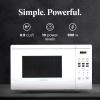 imageFarberware Countertop Microwave 700 Watts 07 Cu Ft  Microwave Oven With LED Lighting and Child Lock  Perfect for Apartments and Dorms  Easy Clean Grey Interior Retro BlackWhite