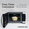 imageFarberware Countertop Microwave 700 Watts 07 Cu Ft  Microwave Oven With LED Lighting and Child Lock  Perfect for Apartments and Dorms  Easy Clean Grey Interior Retro BlackStainless Steel