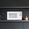imageFarberware Countertop Microwave 700 Watts 07 Cu Ft  Microwave Oven With LED Lighting and Child Lock  Perfect for Apartments and Dorms  Easy Clean Grey Interior Retro BlackWhite