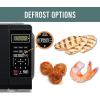 imageFarberware FM09SSE Classic Countertop Microwave Oven 900Watt with LED Lighting Child Lock Easy Clean Interior 09 Cu Ft Stainless Steel07 Cu Ft Black
