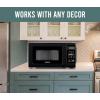 imageFarberware FM09SSE Classic Countertop Microwave Oven 900Watt with LED Lighting Child Lock Easy Clean Interior 09 Cu Ft Stainless Steel07 Cu Ft Black