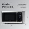 imageFarberware FM09SSE Classic Countertop Microwave Oven 900Watt with LED Lighting Child Lock Easy Clean Interior 09 Cu Ft Stainless Steel09 Cu Ft Stainless