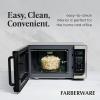 imageFarberware FM09SSE Classic Countertop Microwave Oven 900Watt with LED Lighting Child Lock Easy Clean Interior 09 Cu Ft Stainless Steel09 Cu Ft Stainless