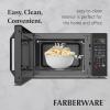imageFarberware FM09SSE Classic Countertop Microwave Oven 900Watt with LED Lighting Child Lock Easy Clean Interior 09 Cu Ft Stainless Steel11 Cu Ft Black
