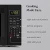 imageFarberware FM09SSE Classic Countertop Microwave Oven 900Watt with LED Lighting Child Lock Easy Clean Interior 09 Cu Ft Stainless Steel11 Cu Ft Black
