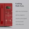 imageFarberware FM09SSE Classic Countertop Microwave Oven 900Watt with LED Lighting Child Lock Easy Clean Interior 09 Cu Ft Stainless Steel11 Cu Ft Red