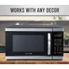 imageFarberware FM09SSE Classic Countertop Microwave Oven 900Watt with LED Lighting Child Lock Easy Clean Interior 09 Cu Ft Stainless Steel11 Cu Ft Stainless