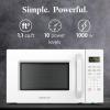 imageFarberware FM09SSE Classic Countertop Microwave Oven 900Watt with LED Lighting Child Lock Easy Clean Interior 09 Cu Ft Stainless Steel11 Cu Ft White