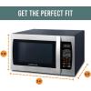 imageFarberware FM09SSE Classic Countertop Microwave Oven 900Watt with LED Lighting Child Lock Easy Clean Interior 09 Cu Ft Stainless Steel13 Cu Ft Stainless
