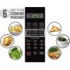 imageFarberware FM09SSE Classic Countertop Microwave Oven 900Watt with LED Lighting Child Lock Easy Clean Interior 09 Cu Ft Stainless Steel16 Cu Ft Silver