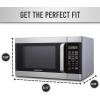 imageFarberware FM09SSE Classic Countertop Microwave Oven 900Watt with LED Lighting Child Lock Easy Clean Interior 09 Cu Ft Stainless Steel16 Cu Ft Silver