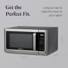 imageFarberware FMO11AHTBKBD1 Countertop 1000 Watts Microwave Oven with LED Lighting and Child LockPerfect for Apartments and DormsEasy Clean 11 cu ft Stainless Steel13 Cu Ft Stainless