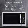 imageFarberware FMO11AHTBKBD1 Countertop 1000 Watts Microwave Oven with LED Lighting and Child LockPerfect for Apartments and DormsEasy Clean 11 cu ft Stainless Steel12 Cu Ft Stainless Sensor