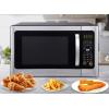imageFarberware FMO11AHTBKBD1 Countertop 1000 Watts Microwave Oven with LED Lighting and Child LockPerfect for Apartments and DormsEasy Clean 11 cu ft Stainless Steel12 Cu Ft Stainless Sensor