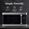 imageFarberware FMO11AHTBKBD1 Countertop 1000 Watts Microwave Oven with LED Lighting and Child LockPerfect for Apartments and DormsEasy Clean 11 cu ft Stainless Steel16 Cu Ft Stainless w Sensor