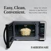 imageFarberware FMO11AHTBKBD1 Countertop 1000 Watts Microwave Oven with LED Lighting and Child LockPerfect for Apartments and DormsEasy Clean 11 cu ft Stainless Steel11 Cu Ft Stainless Steel